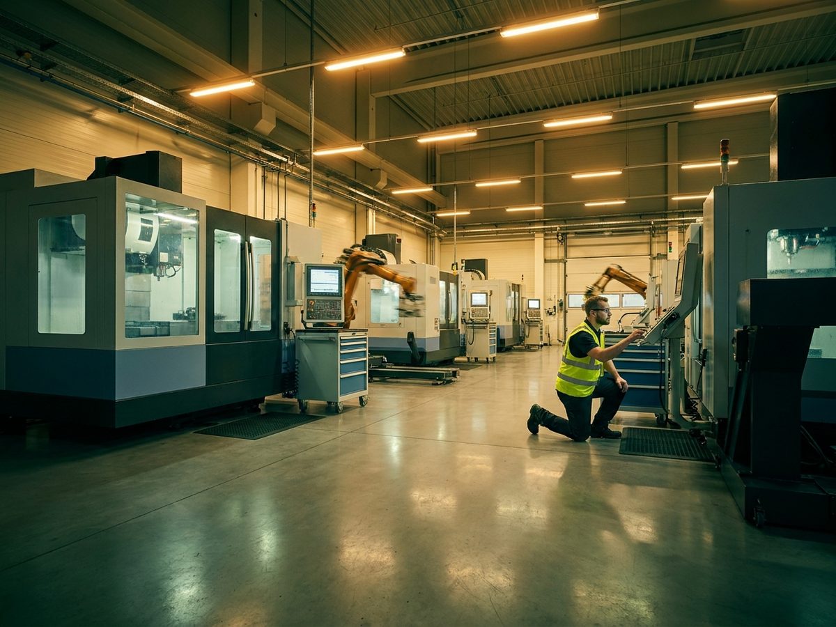 Press brake operator at the metal fabrication plant featured in the OSHA turnaround case study